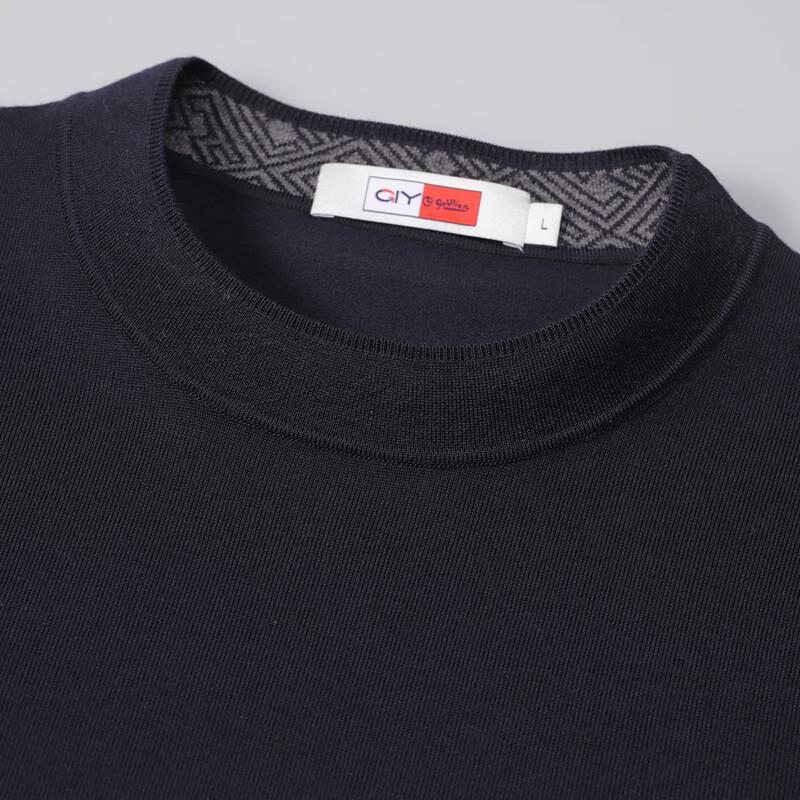 Goldlion Men's Classic Round Neck Wool Blend Sweater
