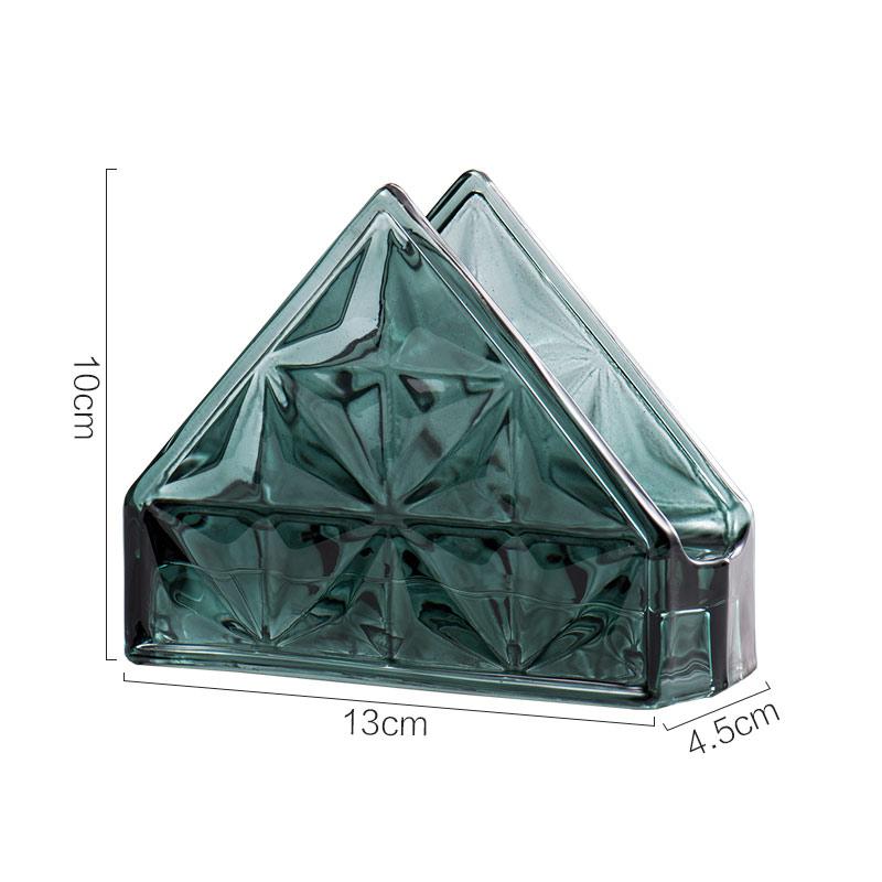 Nordic Vintage Glass Tissue Holder Desktop Decoration Home Napkin Holder El Cafe Storage Rack Tower Holder Servilletero