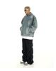 Felpa con cappuccio unisex in denim pesante lavato - Trendy, versatile e casual pullover