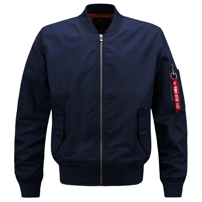 Frühling und Herbst Plus Size Herren Sport Casual Stehkragen Jacke Lose Jacke MA01 Pilot Herren Baseballshirt S-8XL