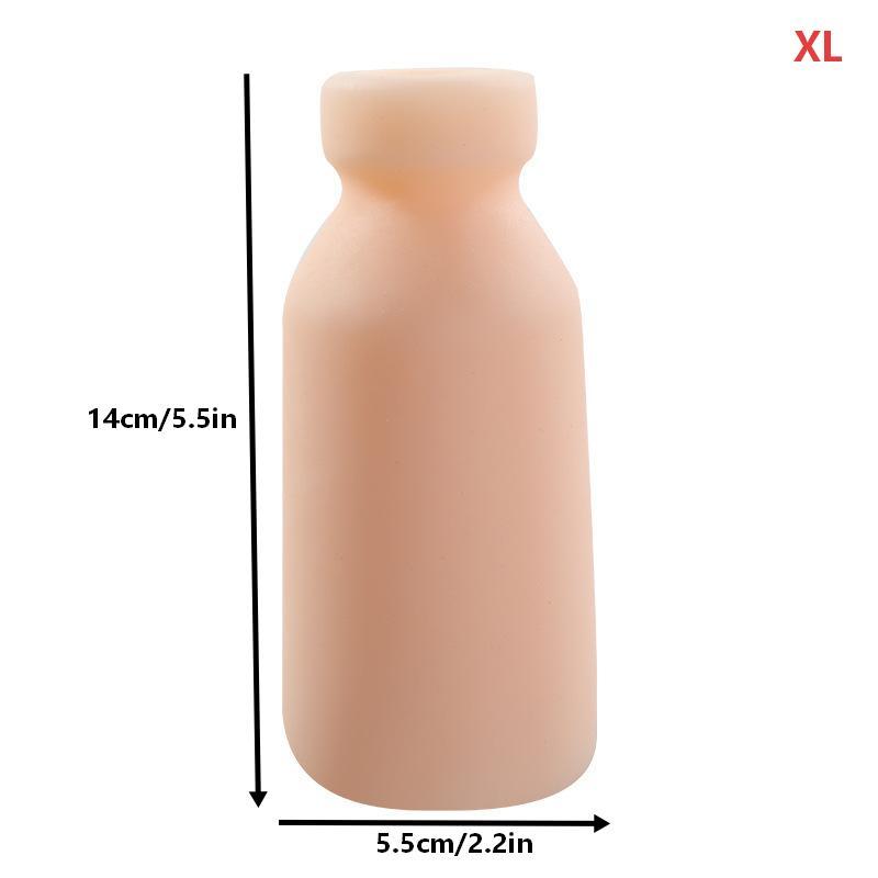 Süt Şişesi Şeklinde Erkek Mastürbasyon Kupası Silikon Mastürbatör Yumuşak Taklit Vajinal Kabarıklık Yetişkin Seks Oyuncakları Erkekler İçin Penis Eğitici