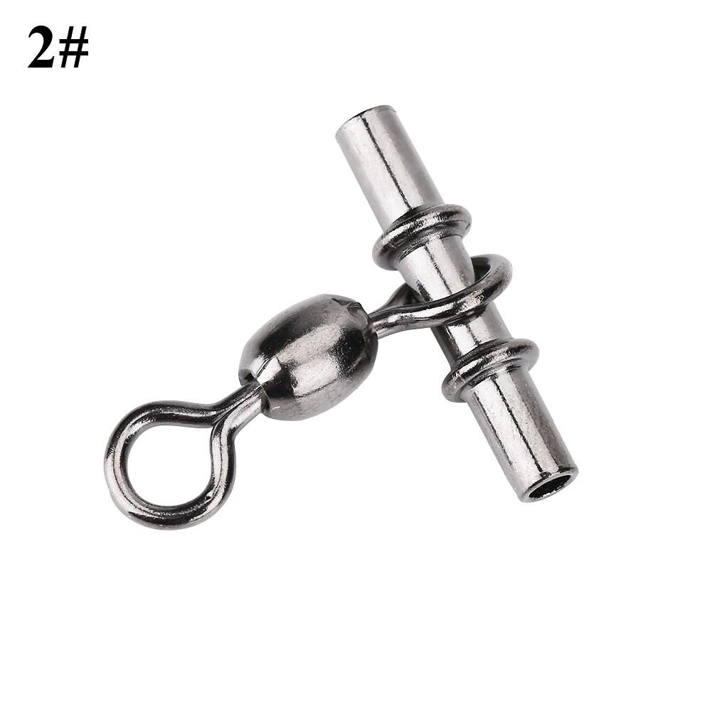 5 Typen 20 Stück Set Langlebige T-Form Kreuzlinie Kran Angelwirbel Verbinder Zubehör