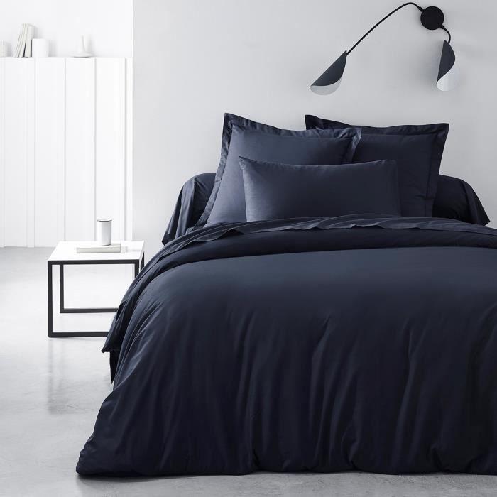 Drap housse pour lit ESSENTIAL - TODAY - Bleu marine 160x200 cm