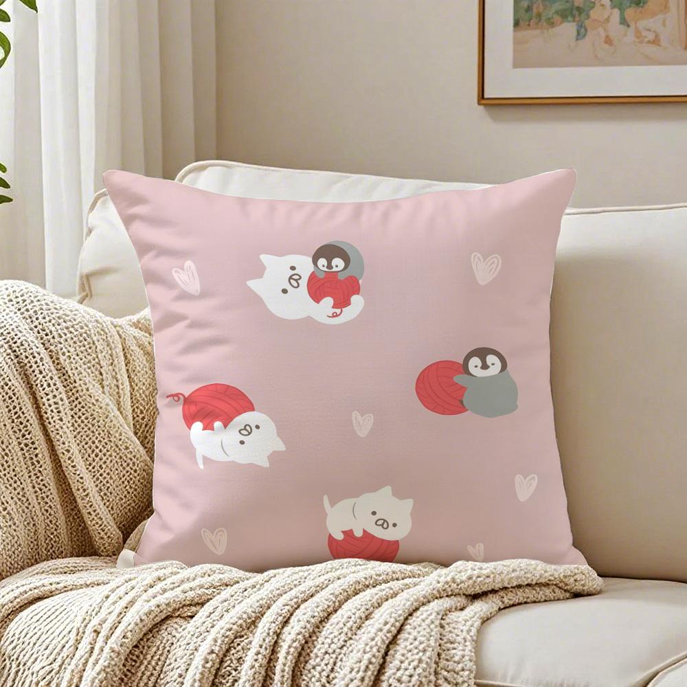 

casual penguin Cushion Cover Pillowcase Antidustmite living Room Sofa Decor Cushion Room 30X30cm