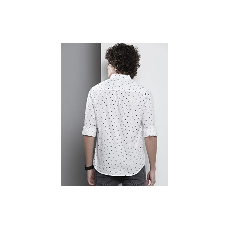The Indian Garage Co Men' Slim Fit Shirt (1122Shcrpppr0201_White )