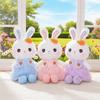 Short Plush Rabbit Plush Toy Soft Material Plush Toy Cute Cartoon Bunny Sleeping Doll  Girls Doll