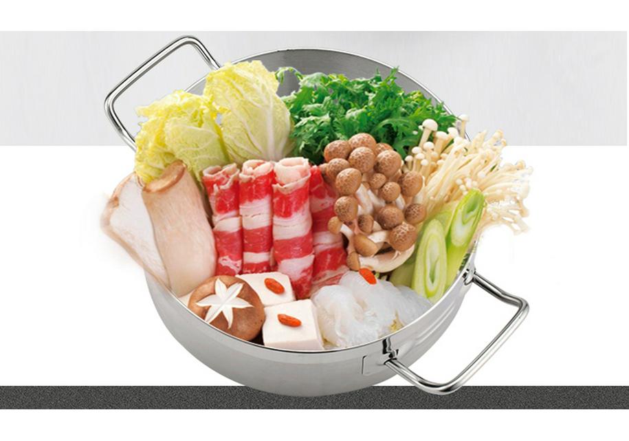 304 Stainless Steel Non-stick Soup Pot with Thickened Composite Bottom for Induction Cookers, Double Handles, Universal Hot Pot for Household Use.