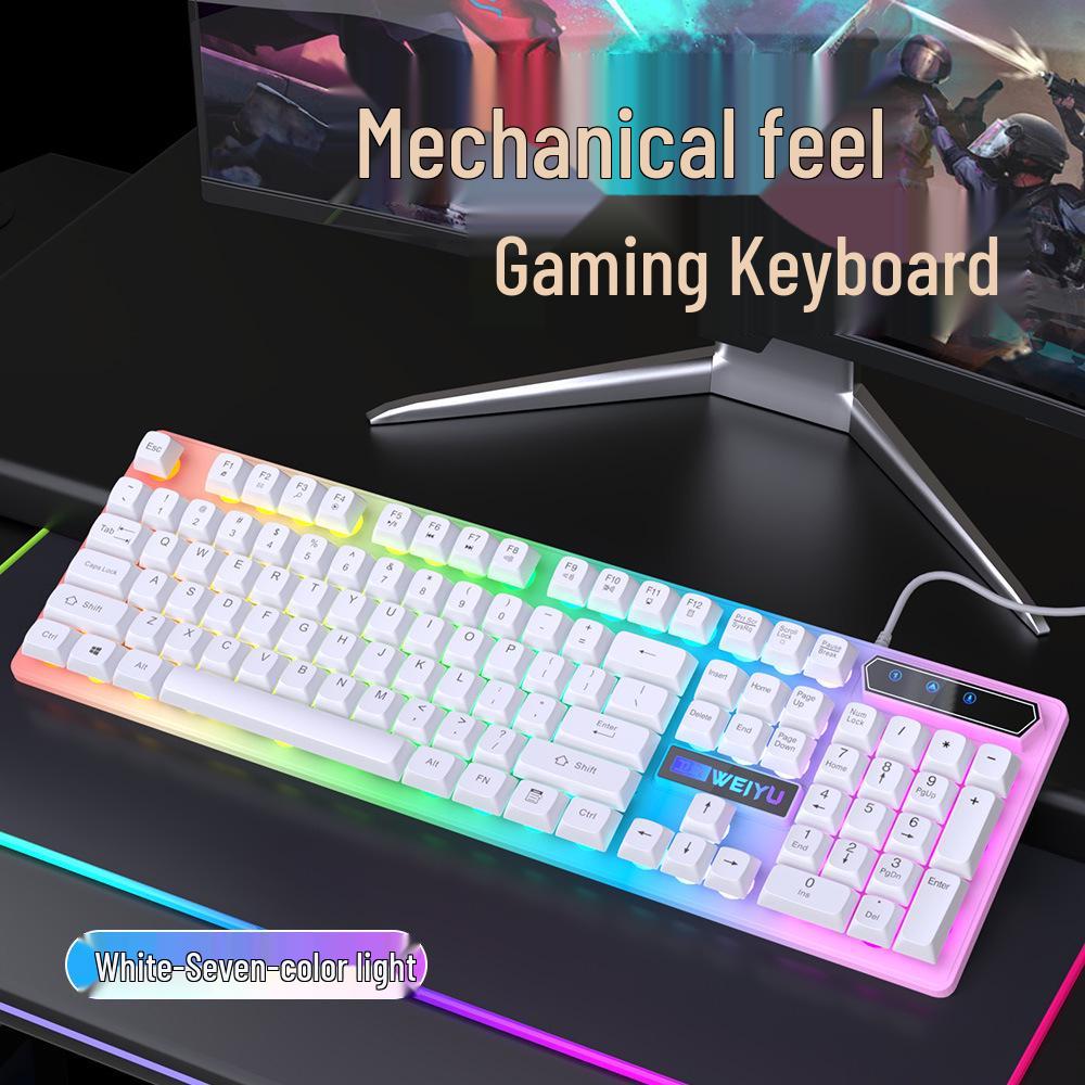 Luminous Wired Keyboard & Mouse Set for Gaming - Mechanical Feel