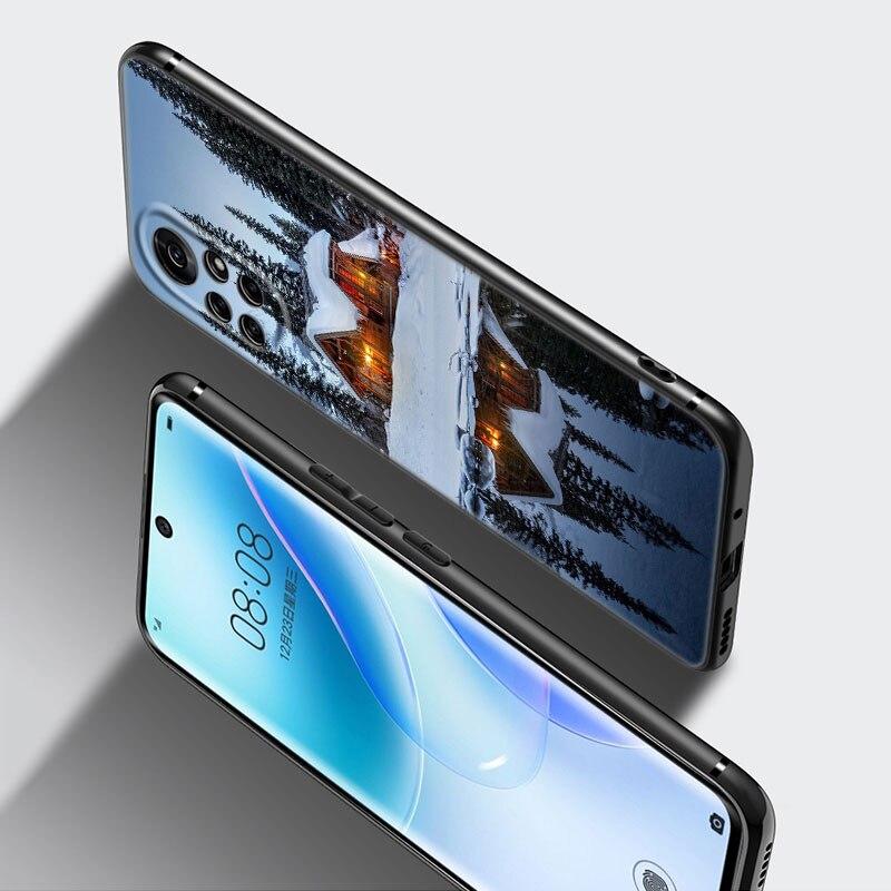 Landschaft Winter Licht Schnee Telefon Fall Für Huawei Honor 60 50 SE 30S Mate 30 20 10 Lite 40 Nova 9 8 Pro Y60 8i 7i 7SE 5T Premium