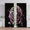 Crystal Rose Patterned Printed Curtains   Bedroom and Living Room   Home Decoration   Room Decoration