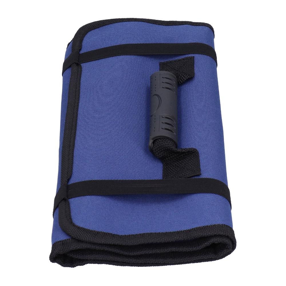 Portable Reel Type Tool Bag 22 Pockets Tool Storage Bag Durable Wrench Roll Up Bag  Electrician