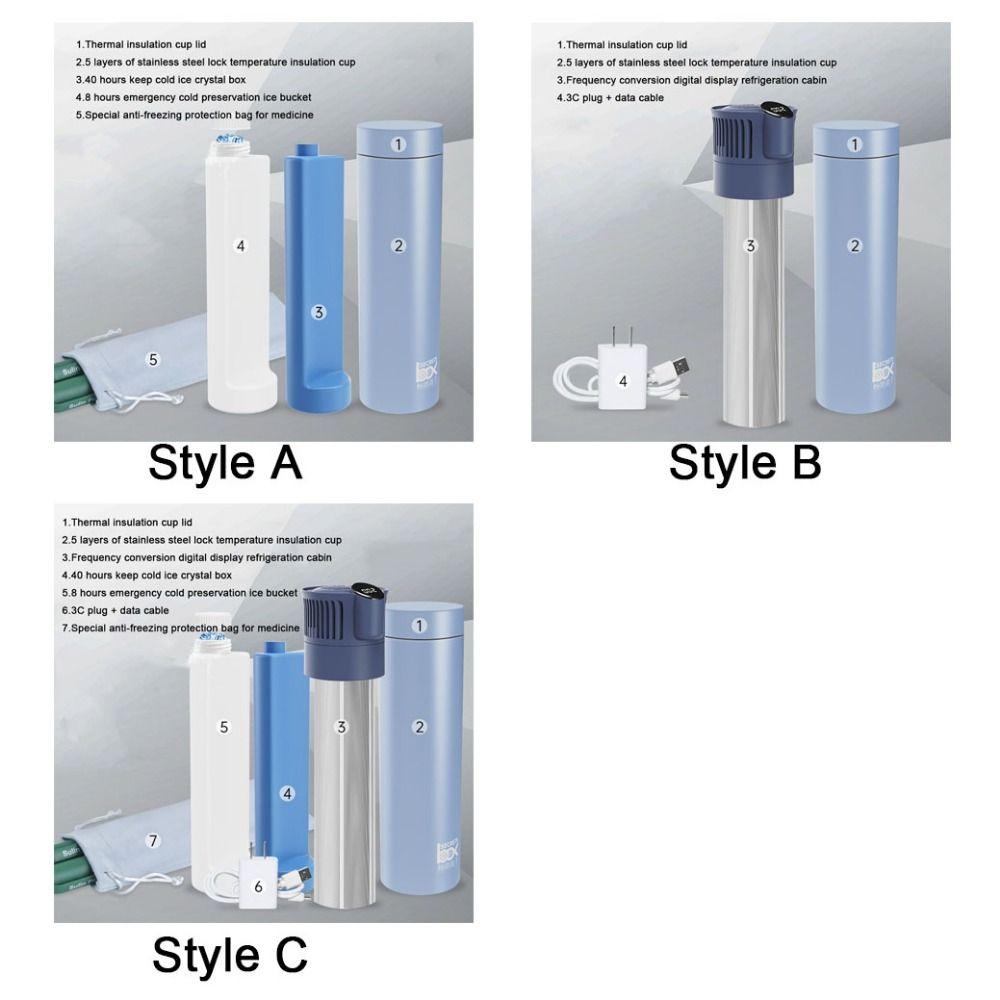 Příruční chladicí box na inzulín USB nabíjení LCD digitální displej lednička na pohárky automatická regulace teploty