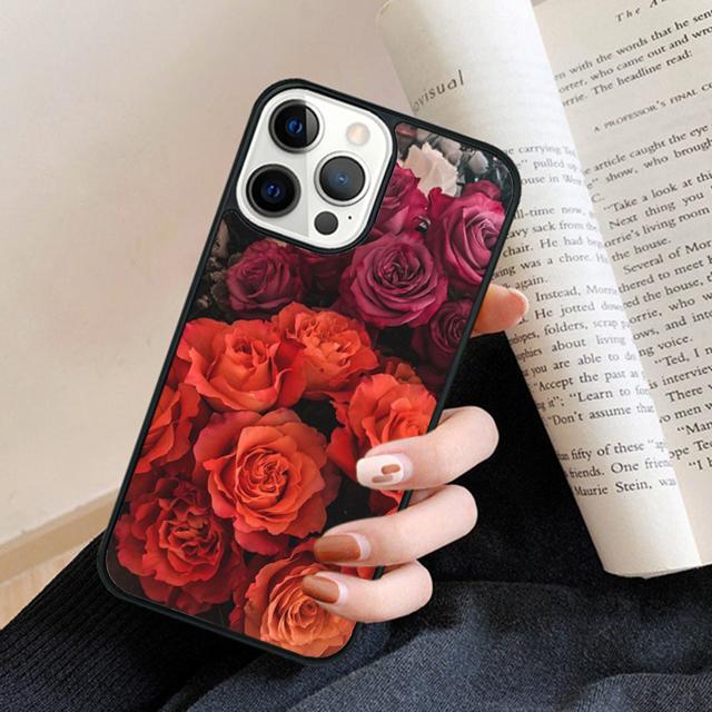 Flower Red Rose Phone Case Cover For iPhone 17 Air 16 15 14 Plus 12 13 Pro Max Coque Shell Fundas