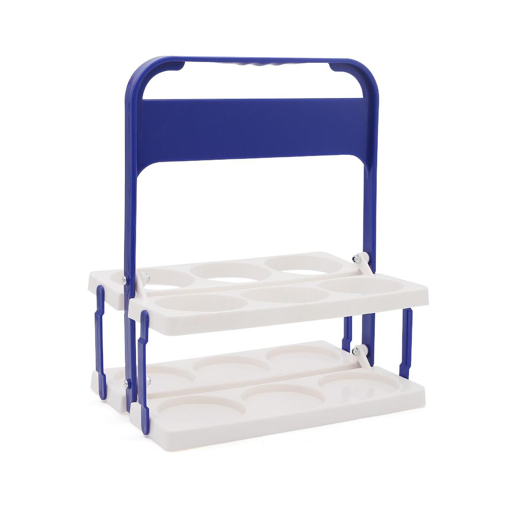 Two-Tone Foldable Beer & Wine Carrier | Portable Outdoor Rack & Storage Basket