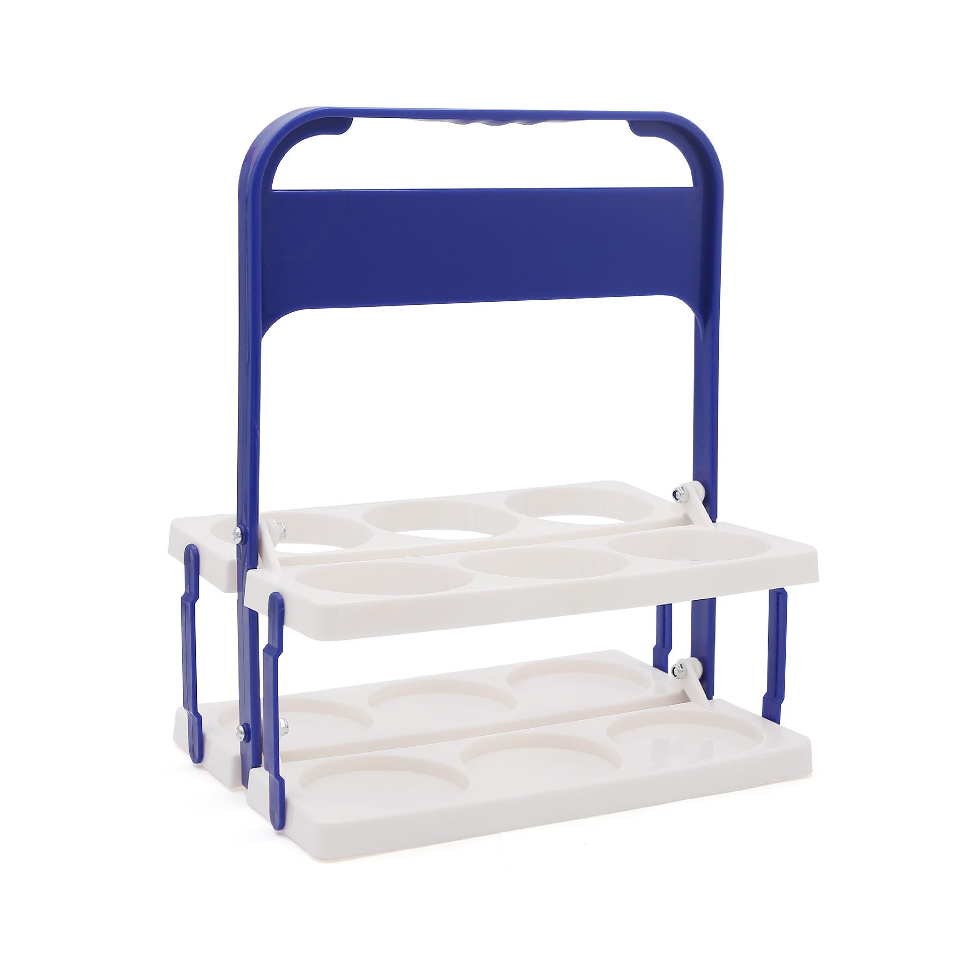 

Two-Tone Foldable Beer & Wine Carrier | Portable Outdoor Rack & Storage Basket