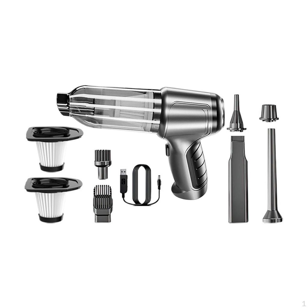 Car Vacuum Cleaner Cordless Handheld USB Rechargeable 120W High Power Pet Hair Cleaning