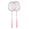 Badmintonová sada Profesionální badmintonová raketa ze slitiny železa se 3 míčky Přenosná taška pro začátečníky Děti Dospělé Růžová