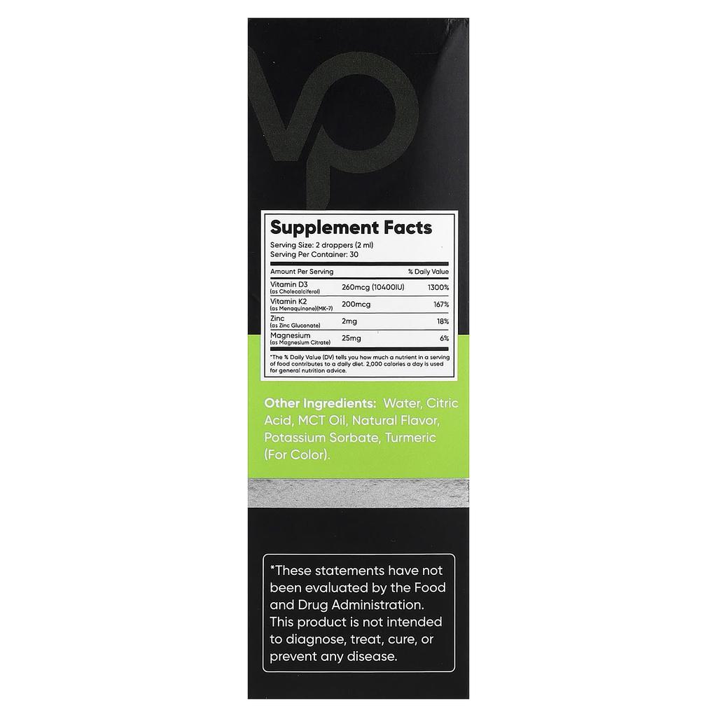 Venture Pal, Vitamin D3 + K2, Lemon Lime, 60ml (2 fl oz)