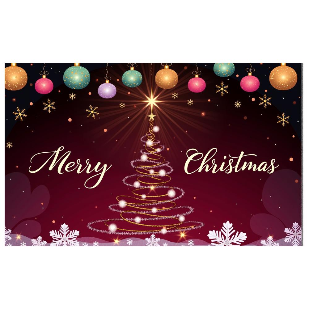 Christmas Decoration Holiday Theme Christmas Backdrop New Year Banner Light String Holiday Banner For Holiday Celebration Event