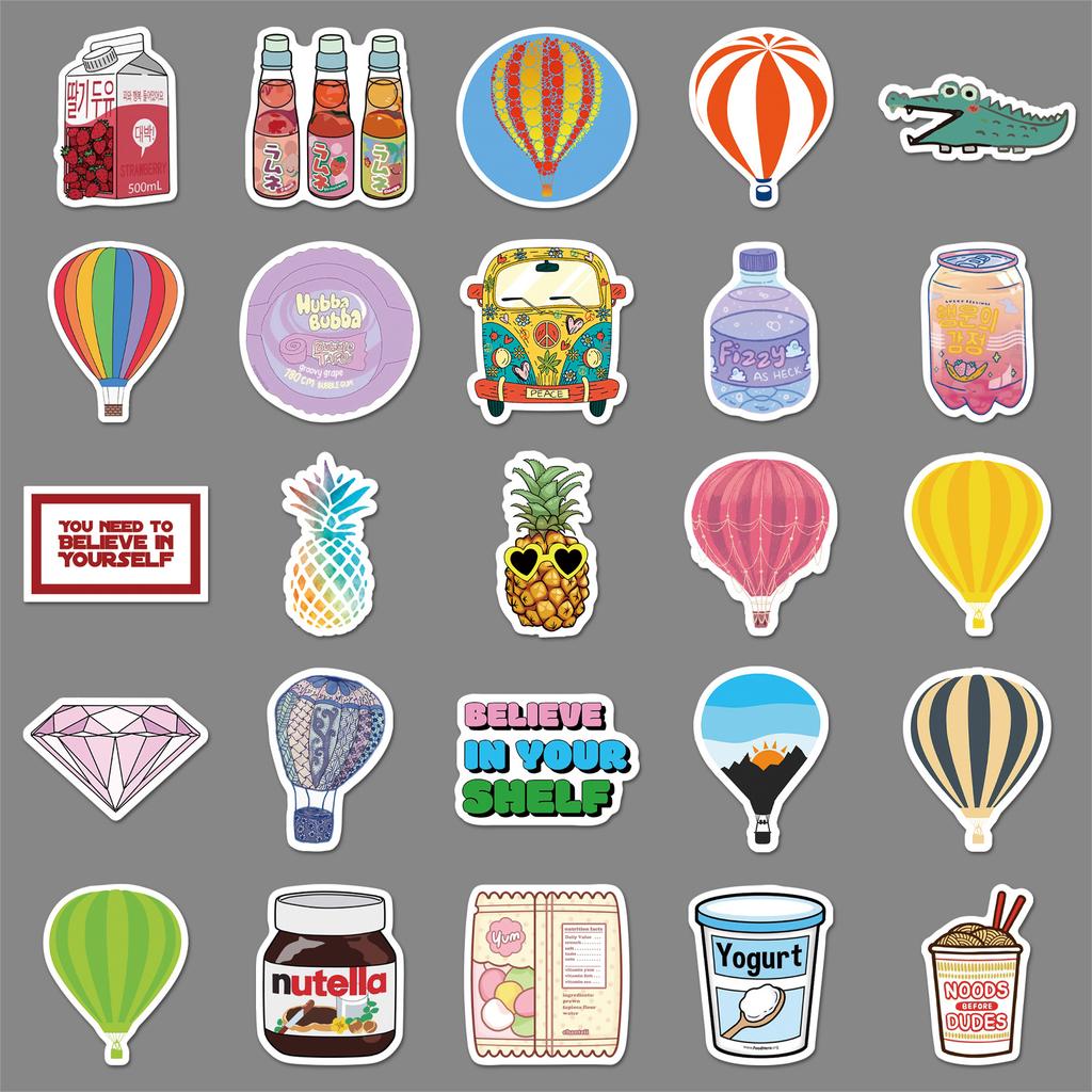 201 Small Fresh Graffiti Stickers Personalized Creative Decorative Water Cup Mobile Phone Case Suitcase Stickers