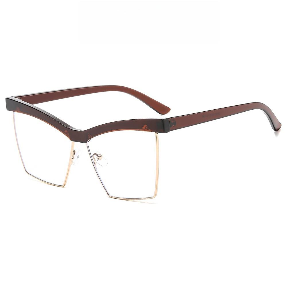 

New Retro Half Frame Cat Eye Eyewear Frame For Women Men Anti Blue Light Glasses Clear Reading High Quality Eyewear