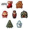 Santa Claus Cookie Press Christmas Mini Pie Mold 3D Relief Embossed Hand Baking Homemade Snack Tools Reusable DIY Dough Mold for Holiday Party