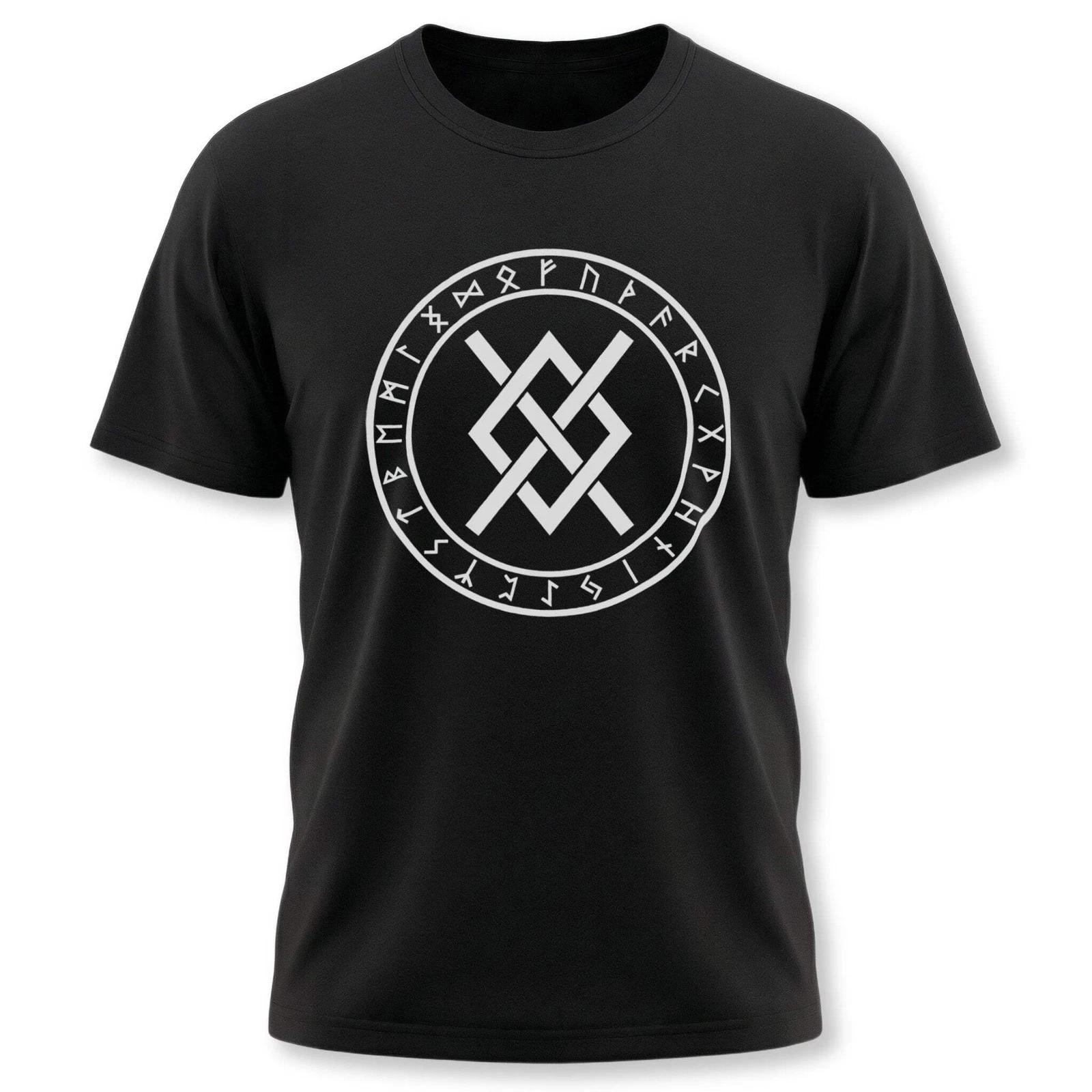 Odin s Spear Gungnir Norse T-Shirt | Viking Symbol With Rune Circle Tee XXXL