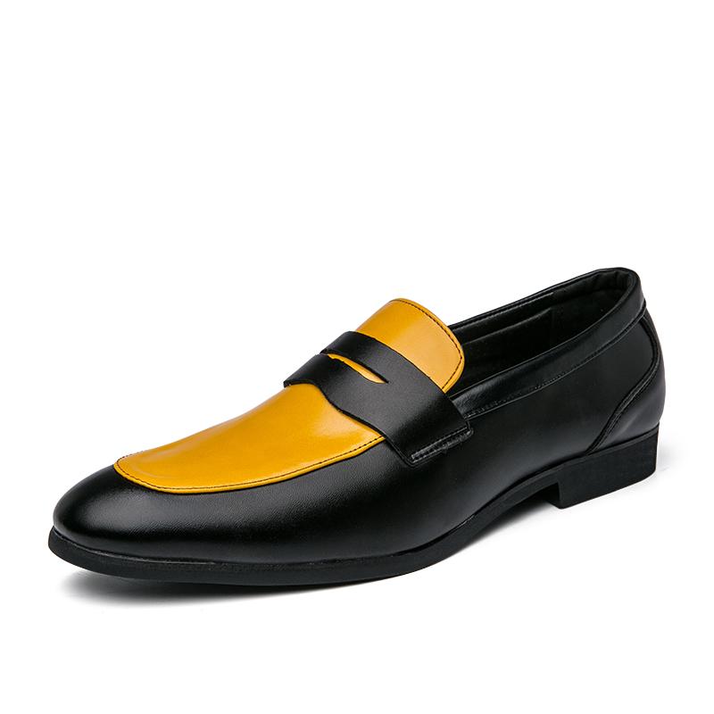 Mens Dress Shoes Men Classic Smile Wedding Fashion Office High Quality Leather Comfy Business Formal Italy Shoes Plus Size 38~48