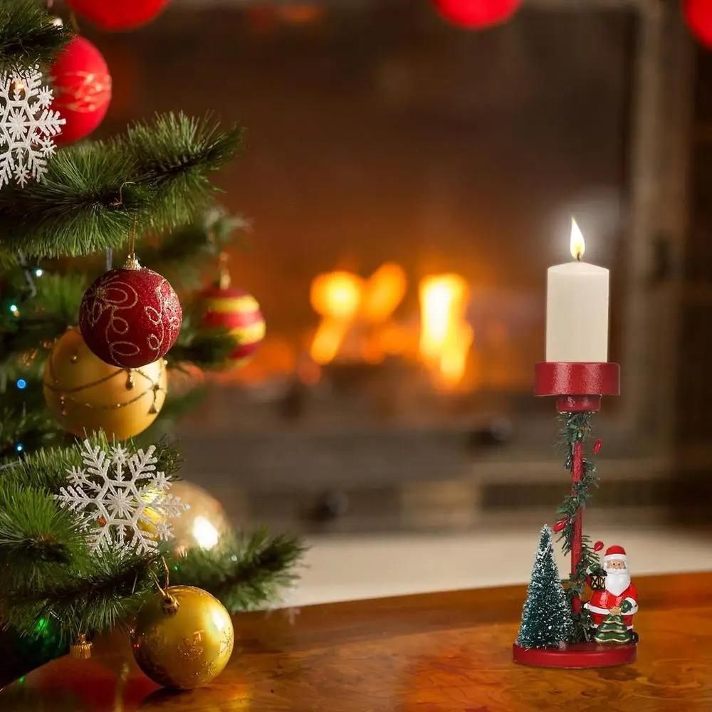 Anti Slip Tea Light Candle Stand Resin Santa Claus Candle Holders  Party Favors