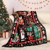 1PC Christmas Throw Blanket Santa Snowman Bed Blanket Winter Snowflake Blanket Warm Cozy Fuzzy Plush Couch Blanket Holiday Decor