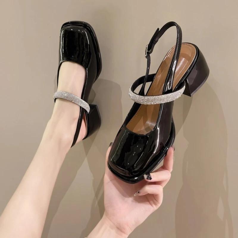 Women Sandals Retro Women's Sandals Quality Comfortable Shoes for Women Elegant Female Increased Shoes Sandales Femmes 2024