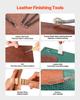 VEVOR Leather Working Tools Kit, 92 PCS Leather Craft Tools with Portable Leather Storage Bag, Engraving Punching Sewing Stamping Sanding Tools