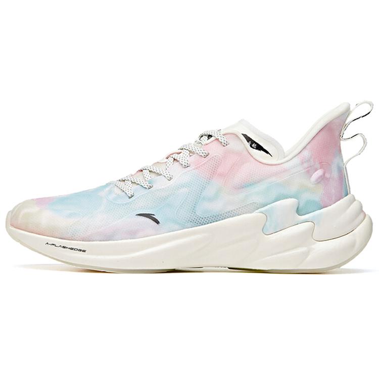 

Anta Star Haze Fabric Abrasion Resistant Breathable Low top Running Shoes Men s White Blue Pink 112035528A-9 40