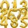 Elegant Gold Silver 16" Foil Letter Number Balloons For Birthday Party Decor