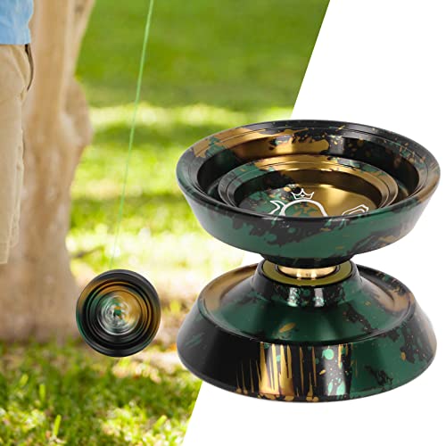 Professional Non-Responsive Yo-Yo for Adults, Metal Responsive Yo-Yo for Beginners, Trick Yo-Yo, Aluminum Alloy Yo-Yo with Gloves and 3 Replacement Yo