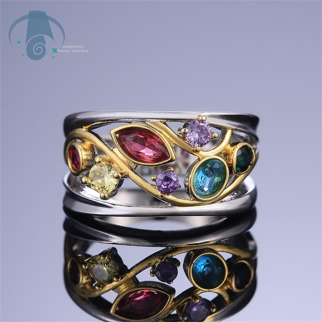 Vintage Alloy Vine Totem Ring with Green Crystal Fashion Jewelry for Women Gift Idea for Daily Use Special Occasion