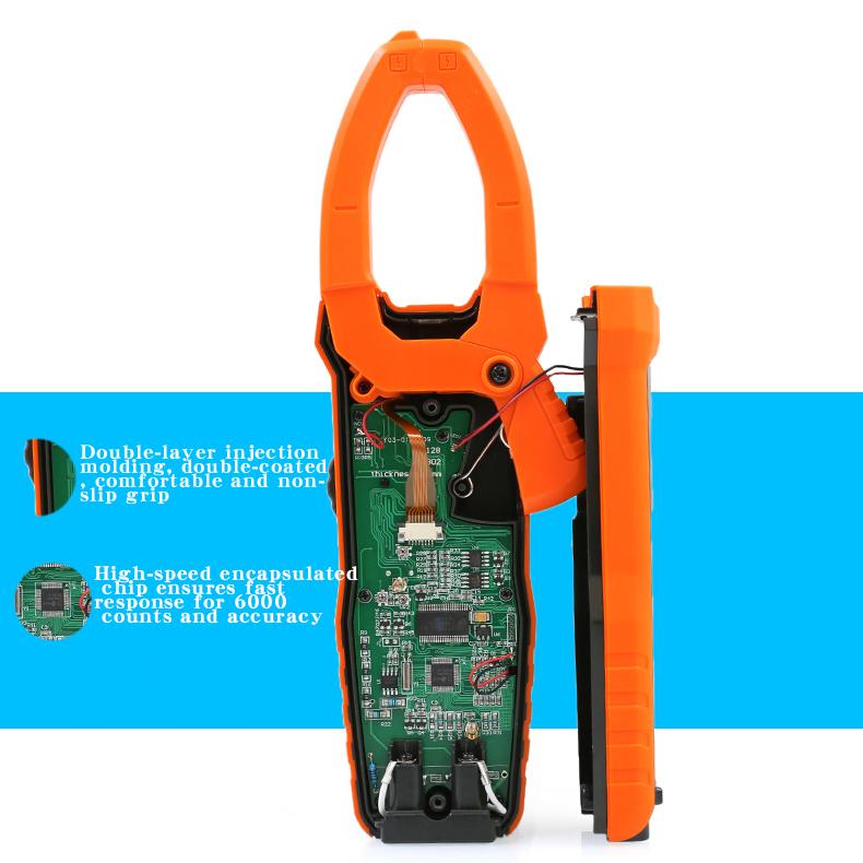 PEAKMETER PM2128 Clamp Meter 1000A Digital Multimeter, High-Precision AC/DC Clamp Current Meter with Digital Display