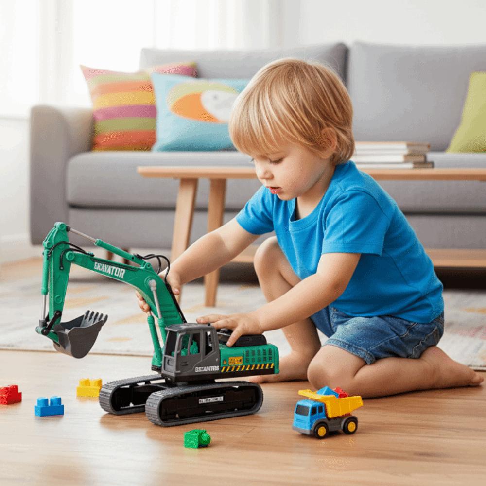 Flexible Joints Excavator Model Toy Simulation Forklift Car Model  Collection