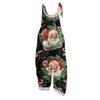 Women's Jumpsuit Halloween Print  Casual Loose Vintage Shoulder Strap Cotton Linen