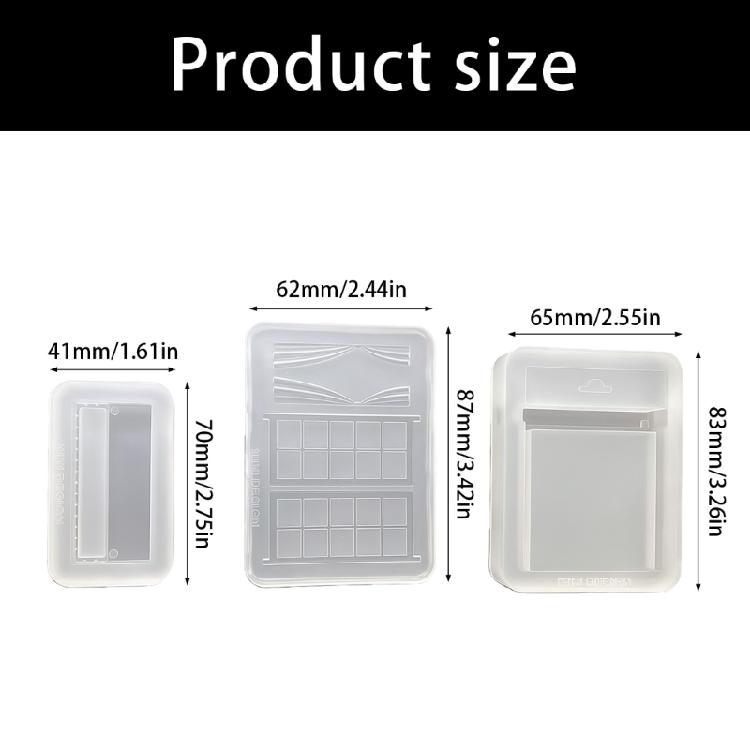 Wiederverwendbare Silikon-Bastelform Puppenboxen Formen Silikonstruktur Geeignet für Geschenkboxen Einfaches Entformen Design Waschbar