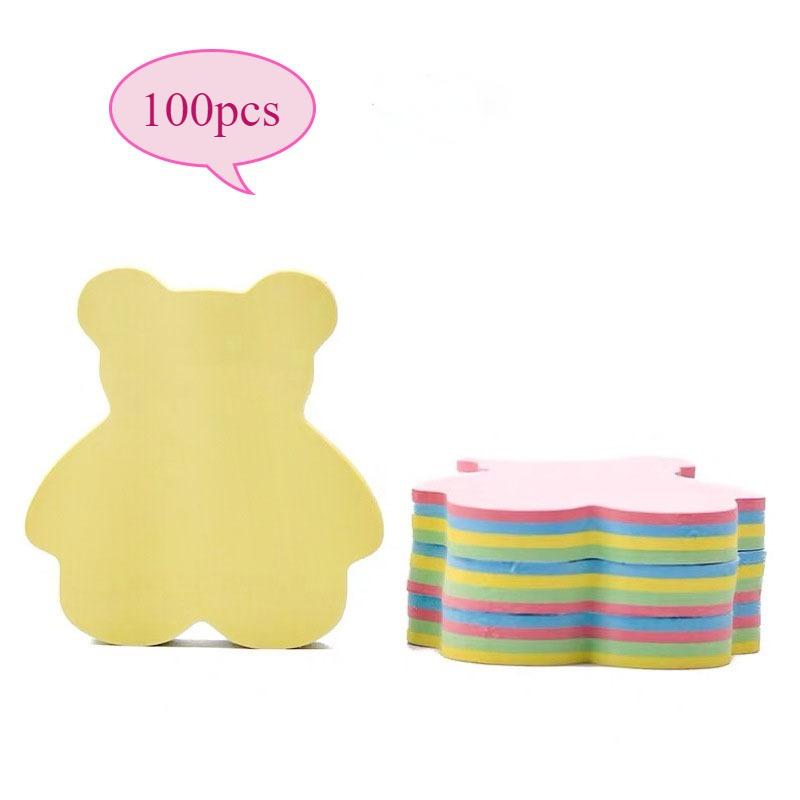 Geformtes Haftnotiz-Set - 100 Haftnotizen mit lustigem Design für Büro und Schule, wiederverwendbares selbstklebendes Notizpapier mit niedlichen Mustern