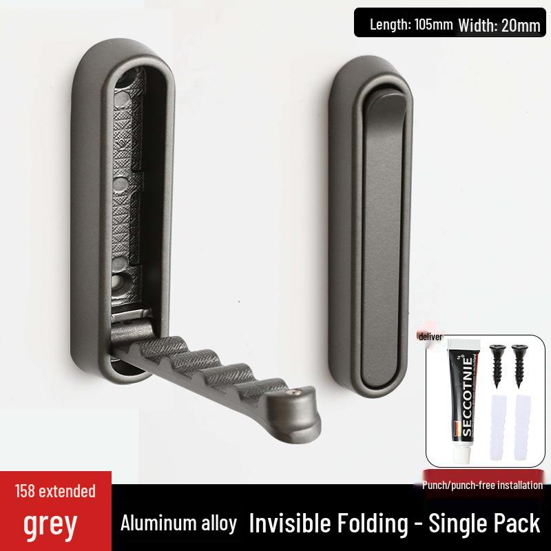 Punch-Free Foldable Clothes Hook: Modern, Invisible, Multi-functional Coat Rack for Bathroom Storage
