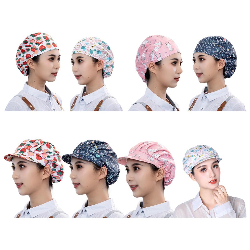 Comfortable Cap With Pure Cotton Sweatband For Cooks Hat Fwomen Kitchen Cap With Brim ForChef Hat