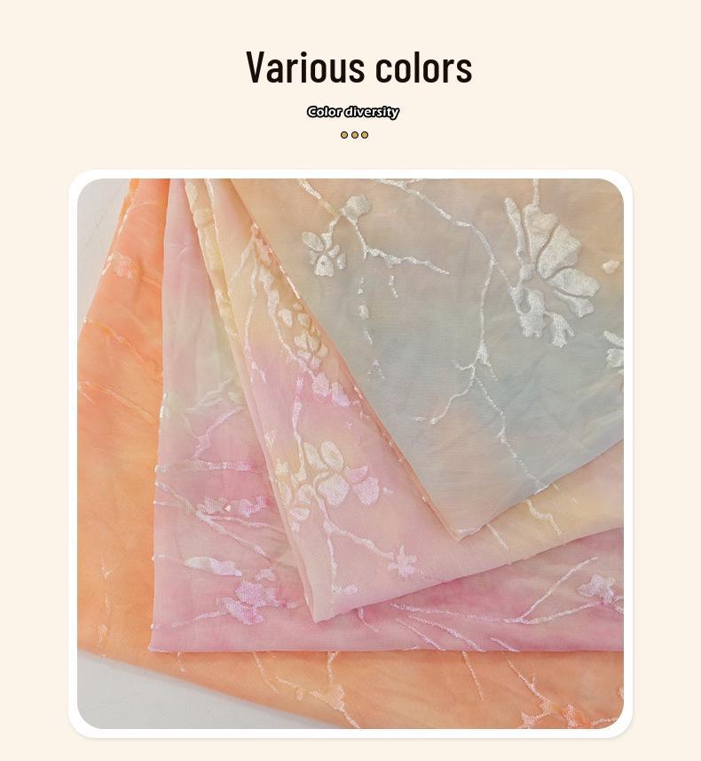 Plum Blossom Velvet Flocking Fabric: Chinese Style Camisole and Hanfu Top Fabric