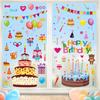 Birthday Party Window Decorations, Self-Adhesive Window Stickers with and Wall Decals for Festive Party Decor