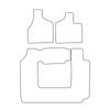 [Blm]Cr007 Black - Set Of Velour Floor Mats To Fit Chrysler Voyager Iii 1995-2000 - Black Trim