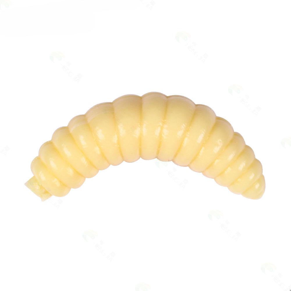 50 ks/krabice Svítící Silikonové Umělé Návnady na Červy LarvyMěkké Rybářské Lure Háčky Červí Zápach Svítící Návnady