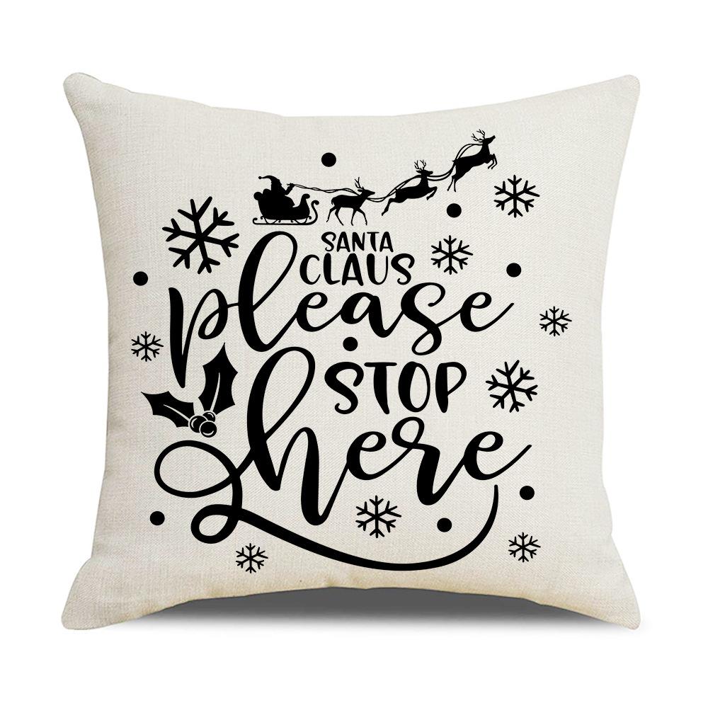 Christmas Pillow Case Christmas Red Snowflake Christmas Tree Home Decoration Pillow Case