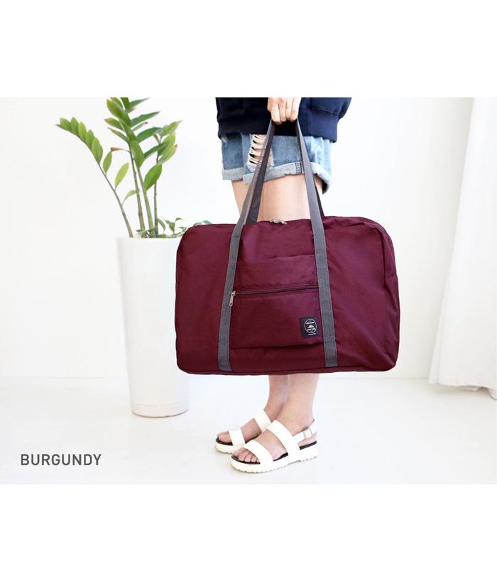 Versatile Folding Travel Bag - Large Capacity Shoulder, Handbag, and Trolley Storage