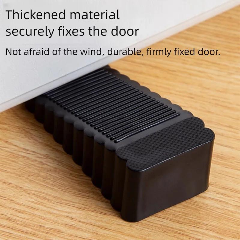Anti-Collision Moveable Door Stopper - Safety Silicone Rubber Wedge Door Barrier for Home